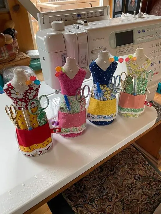 Patchwork Fabric Doll Pattern with Pouch
